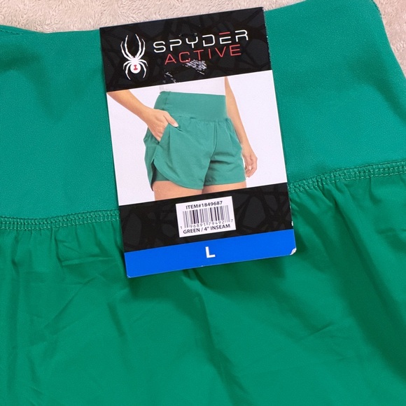 NWT - Spyder Athletic / Running Shorts - Women’s L - Moisture Wicking w Pockets - Picture 2 of 6